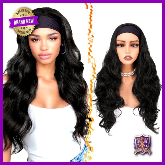 Human Hair Clip In Bangs Headband Wig Body Wave Reusable main image 2